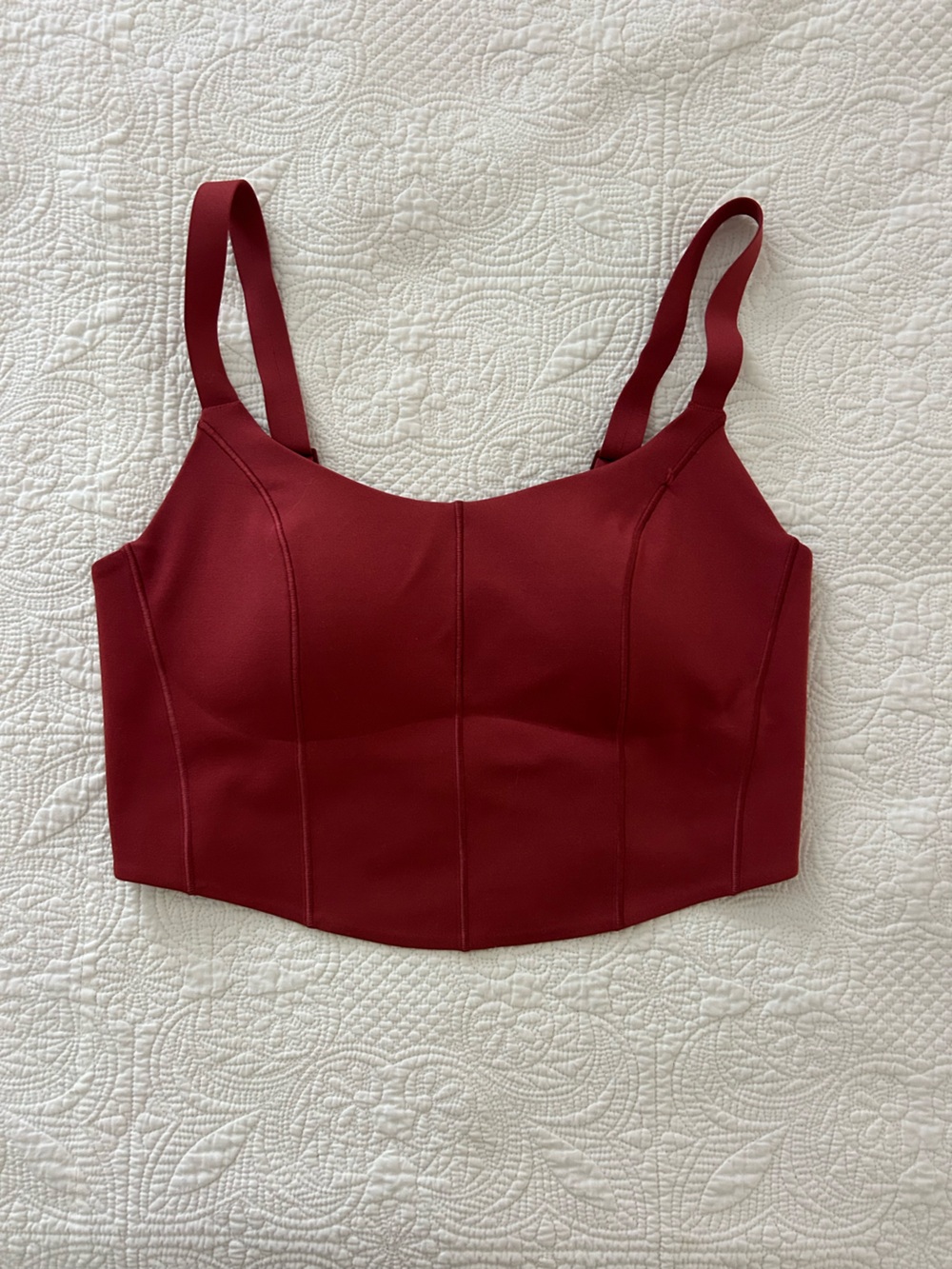 EUC aerie Red Corset Sports Bra